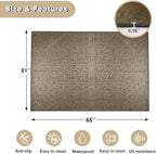 BBQ Grill Mat for Outdoor Grill, 65 x 51 inches Heavy Duty Thickened Under Grill Mats, Oil-Proof Waterproof Floor Protector for Deck and Patio