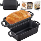 Cast Iron Loaf Pan with Lid 9x5 Inch, 2 in 1 Loaf Pans for Baking Bread, Even Heat Distribution for Sourdough, Homemade Bread