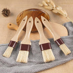 Pastry Brushes for Baking Basting Brush with Boar Bristles and Beech Hardwood Handles Culinary Oil Brush for Barbecue Butter Grill BBQ Sauce Baster Marinade Kitchen Food Cooking Brushes (3 inch)