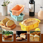 Silicone Bread Loaf Pan, 3 PCS Silicone Loaf Pans for Baking, Non Stick Bread Pans for Homemade Bread, Brownies, Cakes, Dishwasher Safe (3 Colors, Nesting Design)