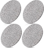 ME.FAN 7 Inch Trivets/Potholders 4 Set Cotton Thread Weave Trivets for Pots and Pans - Large Coasters/Hot Pads to Protect Desktop & Countertop - Mix Deep Coffee