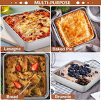 LIANYU 4 Pack 8/9 Inch Square Baking Cake Pan, Stainless Steel Brownie Bread Cake Molds, Square Bakeware for Lasagna Pie, Oven & Dishwasher Safe, 2 PCS 8-Inches + 2 PCS 9- Inches