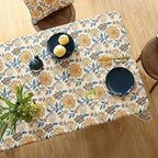 ISAENNE Designer Bohemian Floral Long Rectangle Table Cloth,Linen Colorful Tablecloth,Wrinkle Resistant Decor Tablecloths for Dining Thanksgiving Kitchen Party Christmas,63"*94"-Estevan B