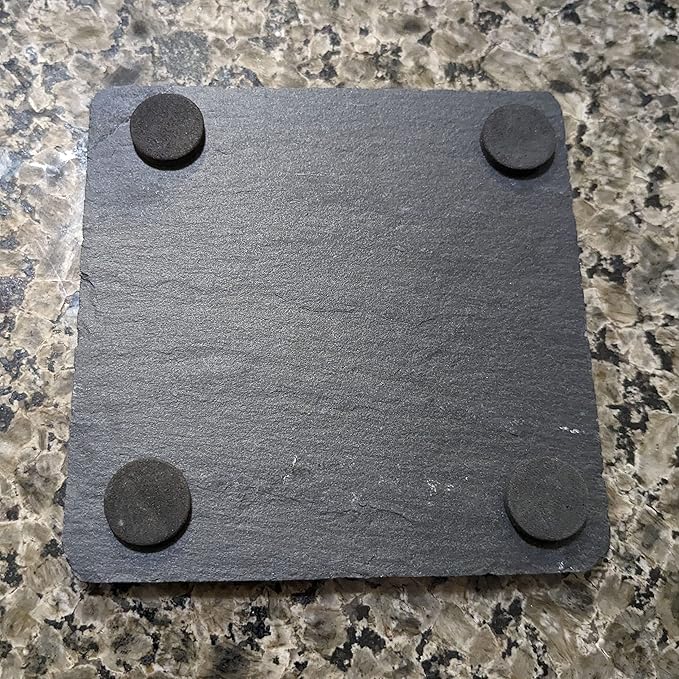 Power & Protection: V-Twin Engine Coasters for Your Ride - Square Slate - Set of 4