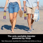 Ninja BC151PR Blast Portable Blender, Cordless, 18oz. Vessel, Personal Blender-for Shakes & Smoothies, BPA Free, Leakproof-Lid & Sip Spout, USB-C Rechargeable, Dishwasher Safe Parts, Passion Fruit