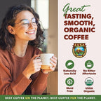 Low Acid Organic Coffee – Whole Bean, Mold-Free & Stomach Friendly by Java Planet, Good Morning Blend Coffee, Medium Roast, Smooth Full Flavored, 2x1LB Bag
