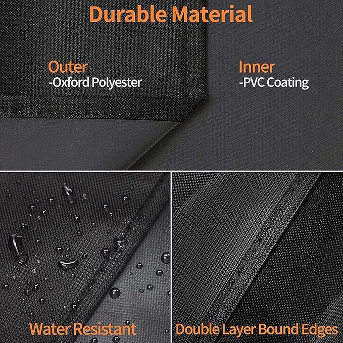 Heavy Duty Grill Cover Fits for Bradley Smoker 990025 Waterproof Electric Smoker for 4-Rack Digital Smoker, Water Resistant, Weather Resistant, 600D Polyester Cover