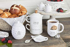 Mud Pie Honey Pot Serving Set, White