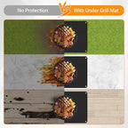 48 x 30 Inch Under Grill Mats for Outdoor Grill, Double-Sided Fireproof Deck and Patio Protector Mat, Fire Pit Mat, Waterproof, Oil-Proof BBQ Mats, Fireproof Floor Pads with Storage Bag
