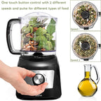 Moss & Stone 3 Cup Mini Food Processor, Strong Vegetable Chopper for Dicing, Chopping, Mincing, & Puree 300 Watts Mini Chopper With 2 Speeds, Perfect Baby Food Processor Black