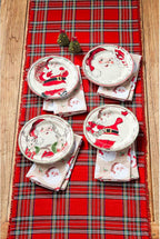 Mud Pie Santa Salad Christmas Plate, Wreath, 8" dia