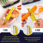 Cheese Grater with Container and Lid & Peeler Set - Vegetable Fruit Multi-Function Stainless Steel Kitchen Utensil Kit with Black Food Plastic Storage Stable Box - Hand Chopper Graters & Peelers