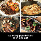 Ninja MC1000 Foodi PossibleCooker 8.5 Quart Multi-Cooker,with 4-in-1 Slow Cooker,Dutch Oven & More,Glass Lid & Integrated Spoon,Nonstick,Oven Safe Pot to 500°F,Cherry Tarte (Renewed)