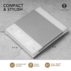 TIMEMORE Coffee Scale Basic 2.0 with Timer,Black Mirror Espresso Scale with Flow Rate Function, 2000g/0.1g High Accuracy, Digital Coffee Scale for Pour Over Drip Coffee, White