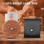 UFO Bread Lame Cutter for Homemade Sourdough,Bread Scorer Tool for Sourdough with 5 Blades and Storage Cover,Slashing Tool Bread Cutting Knife for Artisan Bread and Makers (Circle-black)