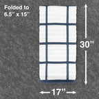 All-Clad Checked Kitchen Towel: Highly Absorbent, Super Soft Long Lasting - 100% Cotton, 17"x30" Tea Towel for Cleaning & Drying Dishes, Pans, Glassware, or Countertops, (1-Pack), Indigo