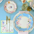 Kate Aspen Tea Party Decorations, Colorful Pastel Plates And Napkins Garden Party Supplies for Adults Bridal Showers, Baby Shower Decorations, Birthdays, 62 Pc, 16 Guests