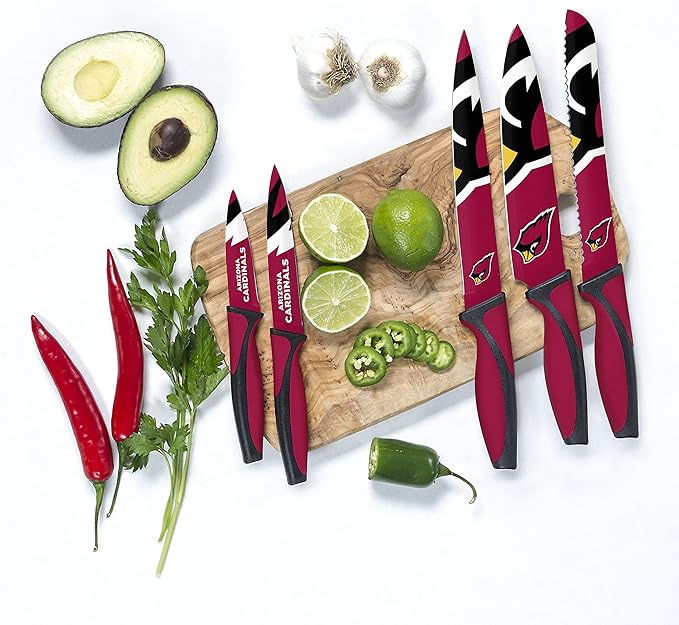 The Sports Vault NFL Arizona Cardinals 5-Piece Kitchen Knife Set