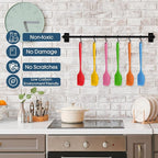 Irenare 30 Pcs Silicone Spatulas 11 Inch Large Rubber Spatulas Heat Resistant Non Stick Flexible Scrapers Baking Mixing Tool Cookware Dishwasher Safe, 6 Colors