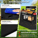 90" x 48" Extra Large Under Grill Mat for Outdoor Grill, Double-Sided Fireproof, Waterproof, Oil-Proof and Heat-Resistant Grill Mat, Easy to Cean, for Patio, Courtyard