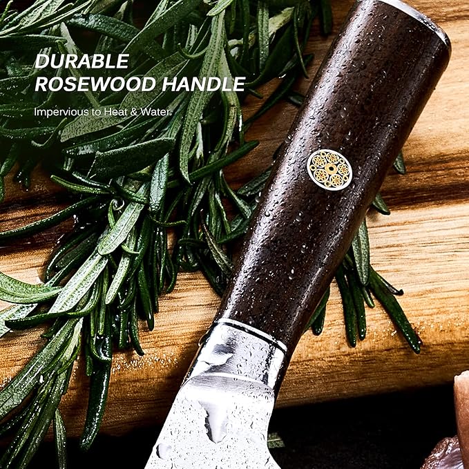 KYOKU 6.5 Inch Boning Knife - Daimyo Series - Butcher Knife with Ergonomic Rosewood Handle, and Mosaic Pin - Japanese 440C Stainless Steel Kitchen Knife with Sheath & Case