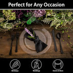 Lillian Tablesettings 30 Count Premium Quality Heavyweight 10.25 inch Plastic Plates China Like Wedding and Party Dinnerware, Plastic Dinner Plates, Crystal Clear, 30 Count