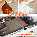 Silicone Baking Mats - Best German Silicone - Non Slip Silicone Baking Sheet, Non Stick Reusable Silicone Mats for Baking, Oven Liner, Counter Mat - Full Size Sheet