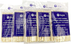 250 Count | KingSeal Natural Bamboo Wood Candy Apple Skewers, Sticks, 5.5 Inch x 6.5mm diameter, Blunt Point for Safety, Retail Pack - 5 Packs of 50 (250 Count)
