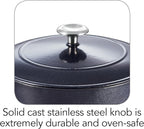 Tramontina 80131/038DS Enameled Cast Iron Covered Round Dutch Oven, 5.5-Quart, Dark Blue