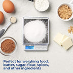 American Weigh Scales SC Series Precision Digital Kitchen Weight Scale, Food Measuring Scale, 2kg x 0.1g (Silver), AMW-SC-2KG (500g x 0.01g)