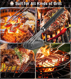 BBQ Grill Cleaning Brush, Heavy Duty Grill Cleaning Brush for Outdoor Grill, 3-Branch Stainless Steel Bristles Cleaner for Easier and Effective Clean, BBQ Tools for Gas/Charcoal Grilling Grates