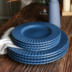 Christian Siriano Lusso 16-Piece Dinnerware Set Stoneware, Ash Blue