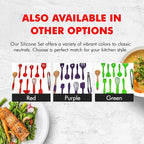 Chef Craft Premium Silicone Kitchen Tool and Utensil Set, 11 Piece, Purple