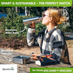 Blockhütte Food Thermos for Adults - 24 oz | Wide Mouth Thermos for Soup with Spork & Brush | Stainless Steel Thermal Lunch Box 14h Hot | Insulated Lunch Containers for Travel, Work, School