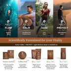 Purity Coffee PROTECT Light-Medium Roast Ground Coffee for Liver Vitality - USDA Organic and Third-Party Tested for Antioxidants, Mold, Mycotoxins and Pesticides - 12oz (Purity Protect, light_roast) | Ground| PROTECT