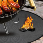 Fire Pit Mat 24'', Fireproof Mat, Deck Protector, Fire Pit Accessories, Burn Barrel, Under Grill Mat, BBQ Mat, Patio Shield, Fire Retardant Base Pad for Outdoors