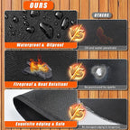 Round Fire Pit Mats for Under Fire Pit Compatible with Solo Stove, Accessories Compatible with Solo Stove , 3-Layer Fireproof Esay to Clean Grill Mats for Outdoor Grill to Protect the Deck, 39in