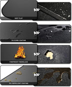 Large 60 * 40" BBQ mat for Under Grill,Double-Sided Silicone Grill mat for Outdoor Grill Deck Protector, Indoor Fireplace Mat/Fire Pit Mat (60 * 40")