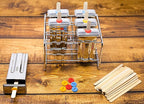 Ecozoi Stainless Steel Popsicle Molds and Rack - 6 Square Ice Pop Makers + 30 Reusable Bamboo Sticks + 12 Silicone Seals + 1 Cleaning Brush +1 Rack
