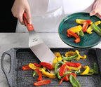 New Star Foodservice 43051 Wood Handle Flexible Grill Spatula Set, 14.5", Set of 2, Silver