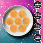 Mermaid Mini Pancake Pan - Make 7 Different Flapjack Mermaids, Nonstick Pan Cake Maker Griddle w Long Handle for Under the Sea Fun & Easy Cleanup, Unique Gift for Girls- Great for Breakfast or Brunch
