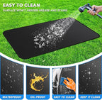 48 x 30 inch Under Grill Mats for Outdoor Grill, Double-Sided Fireproof Deck Patio Protector Mat, Waterproof Oil-Proof BBQ Floor Pad Indoor Fire Pit Fireplace Mat