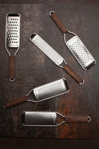 Microplane Master Series Wood Handle Stainless Steel Frame Coarse Blade Cheese Grater