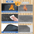 Ogrmar 90 x 52 Inch Under Grill Mats for Outdoor Grill, Indoor Fire Pit/Fireplace Mat, Waterproof Oil-Proof Grill Floor Pads, BBQ Mat Protector for Deck, Patio and Grass (90 * 52 Inch)