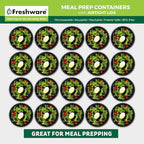 Freshware Meal Prep Containers with lids [150 Pack] Food Storage Containers, Bento Box, BPA-Free, Stackable, Microwave, Dishwasher, Freezer Safe, 32 Oz