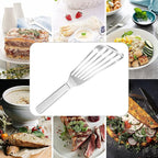 KSENDALO Thin Fish Spatula Stainless Steel -Flexible Slotted Egg Flipper with Angled Blade & Comfortable Hollow Grip, Metal Turner for Fish Egg Omelettes Pancakes, All Cookware, Dishwasher Safe