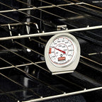 Rubbermaid Commercial Products Stainless Steel Monitoring Thermometer, Safe for Inside Oven/Grill/Smoker, 60-580°F Range, Easy to Read Food Thermometer For Food Resturant/Home Cooking