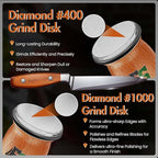 Knife Sharpener Tool, Rolling Knife Sharpener Kit, Knife Sharpening with Diamonds and Ceramic for Steel of Any Hardness, Kitchen knife Sharpener with 15°, 18°, 20° & 22° Magnetic Angles