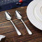KEAWELL Premium Verona 4-Piece 6.5 inch Spoon Set – 18/10 Stainless Steel, Heavy-Duty Mirror-Finished Silverware for Daily Meals, Hosting and Special Occasions (4, Teaspoons)