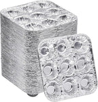 9-Cavity Mini Cupcake and Muffin Pans | Disposable Aluminium Baking Pans | Use for Baking Mini Muffin, Cupcake, Cake | For Weddings, Parties, Birthdays, Gatherings (12 Pack)